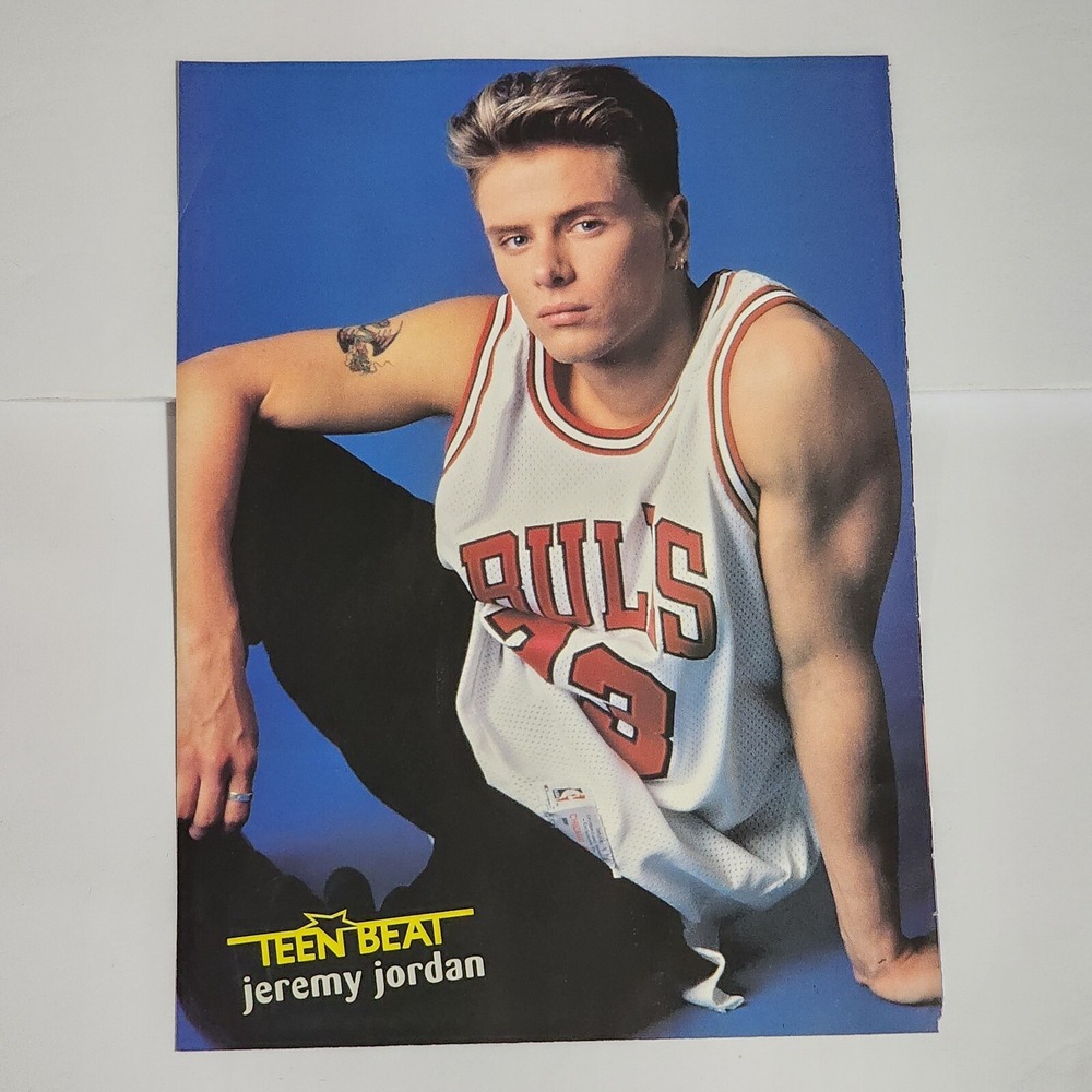 Jeremy Jordan Bulls Jersey Muscles Pinup Poster Clipping Vintage 8x10 Teen Beat